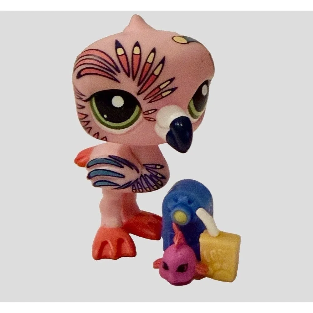 Littlest Pet Shop LPS 2010 Pink Flamingo G2 Pet Tropical Accessories Vignette